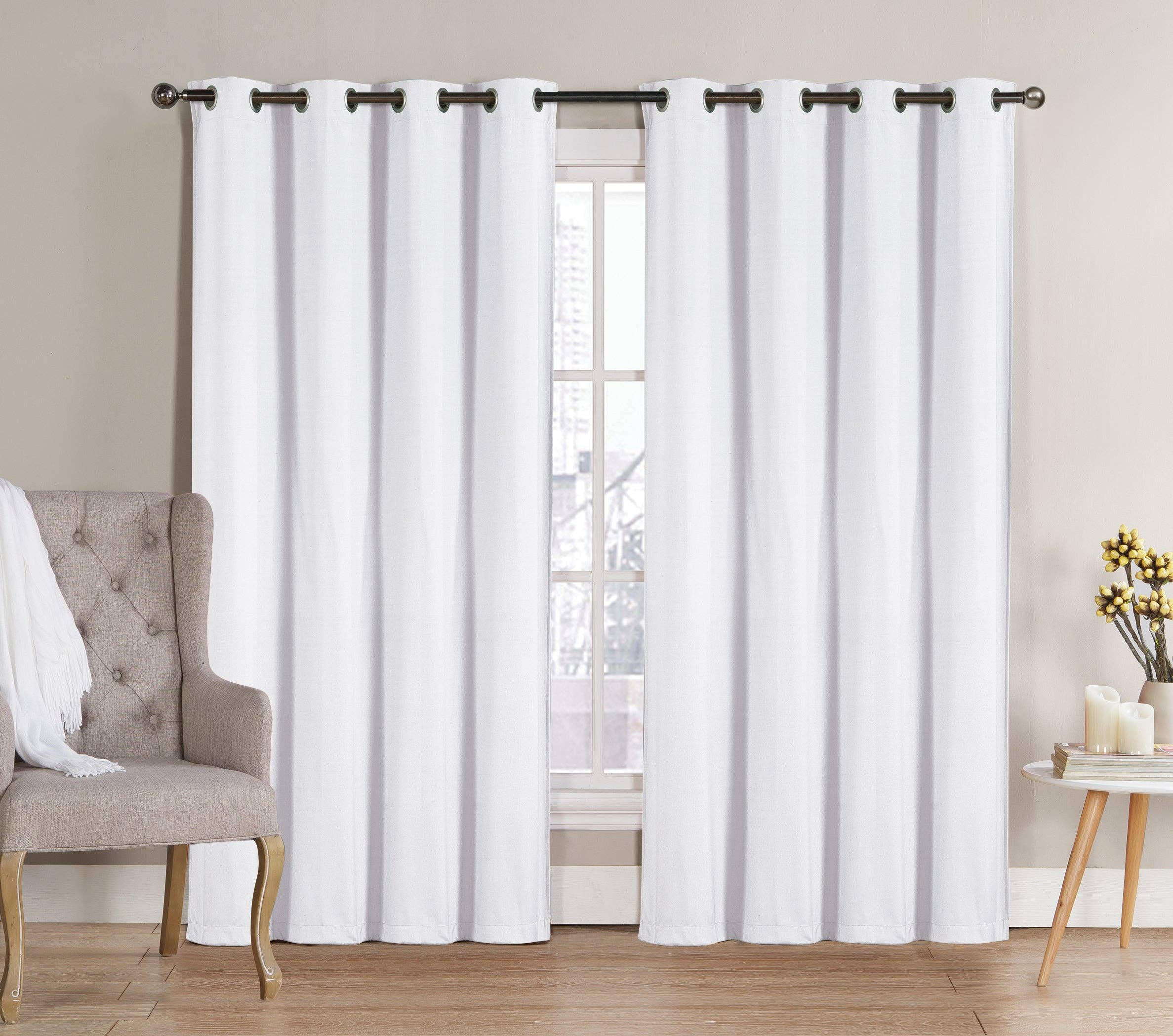 Linen Mart - Wholesale Curtain - Solid Grommet Top Thermal Insulated Blackout Window Curtain25