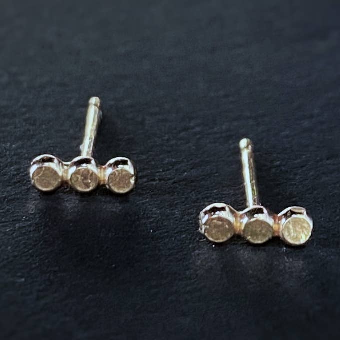 Bubble Bar Studs - Gold Filled for wholesale by Blue and Blue