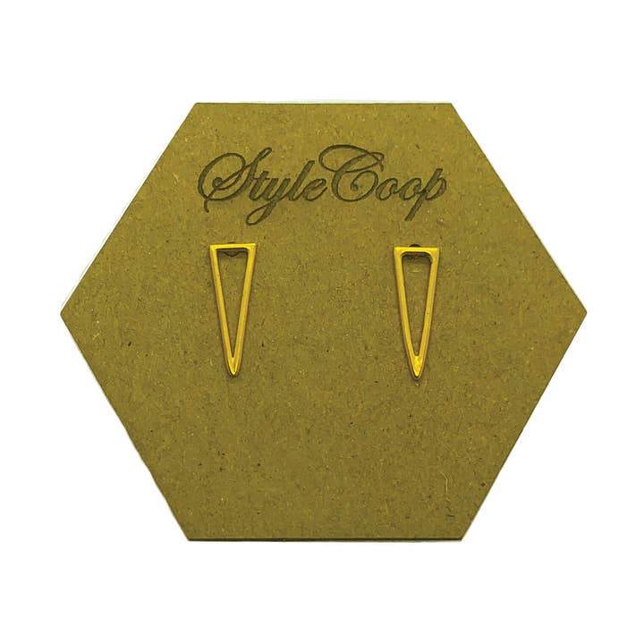 Dreieckige Fairtrade-Ohrringe aus Silber für den Großhandel von Style Coop