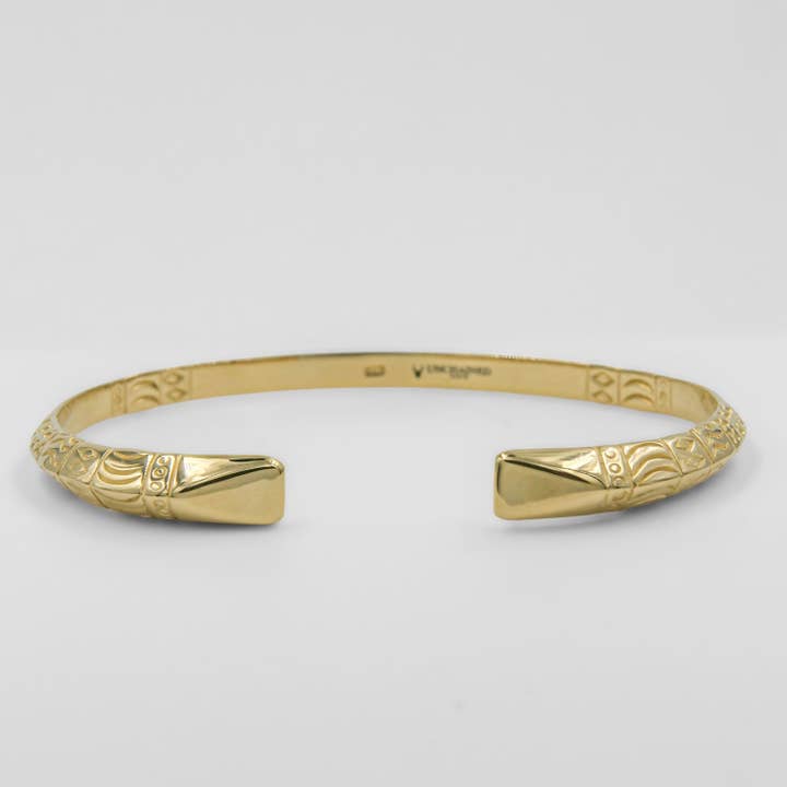 TOKY - bracciale smussato in oro vermeil 24 kt per la vendita all'ingrosso da parte di Unchained Paris