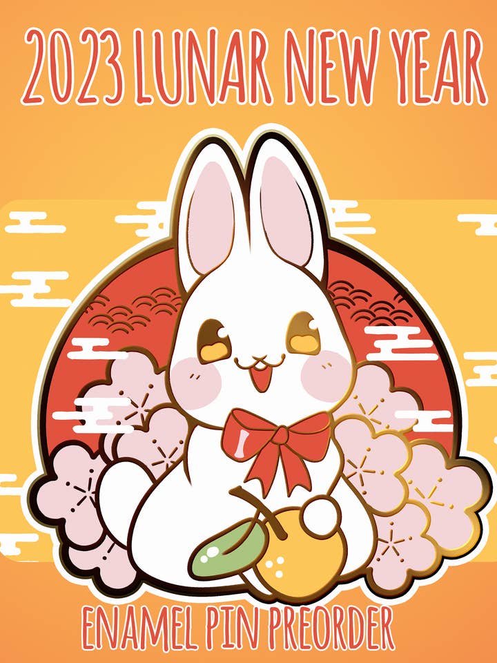 Pin du Nouvel An lunaire 2023 pour la vente par Lizbie Cafe