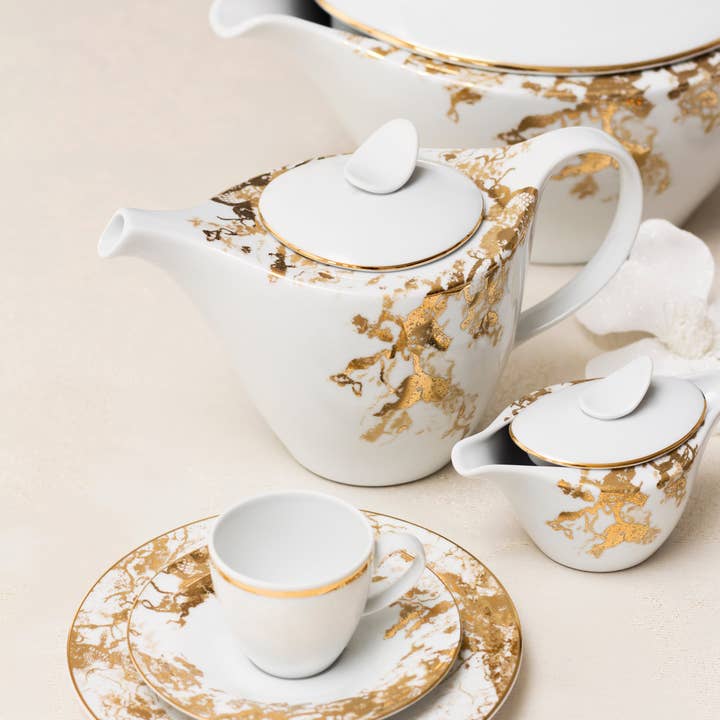 Belle Epoque Creamer + Sugar Bowl for wholesale by CASANOI by Porcel