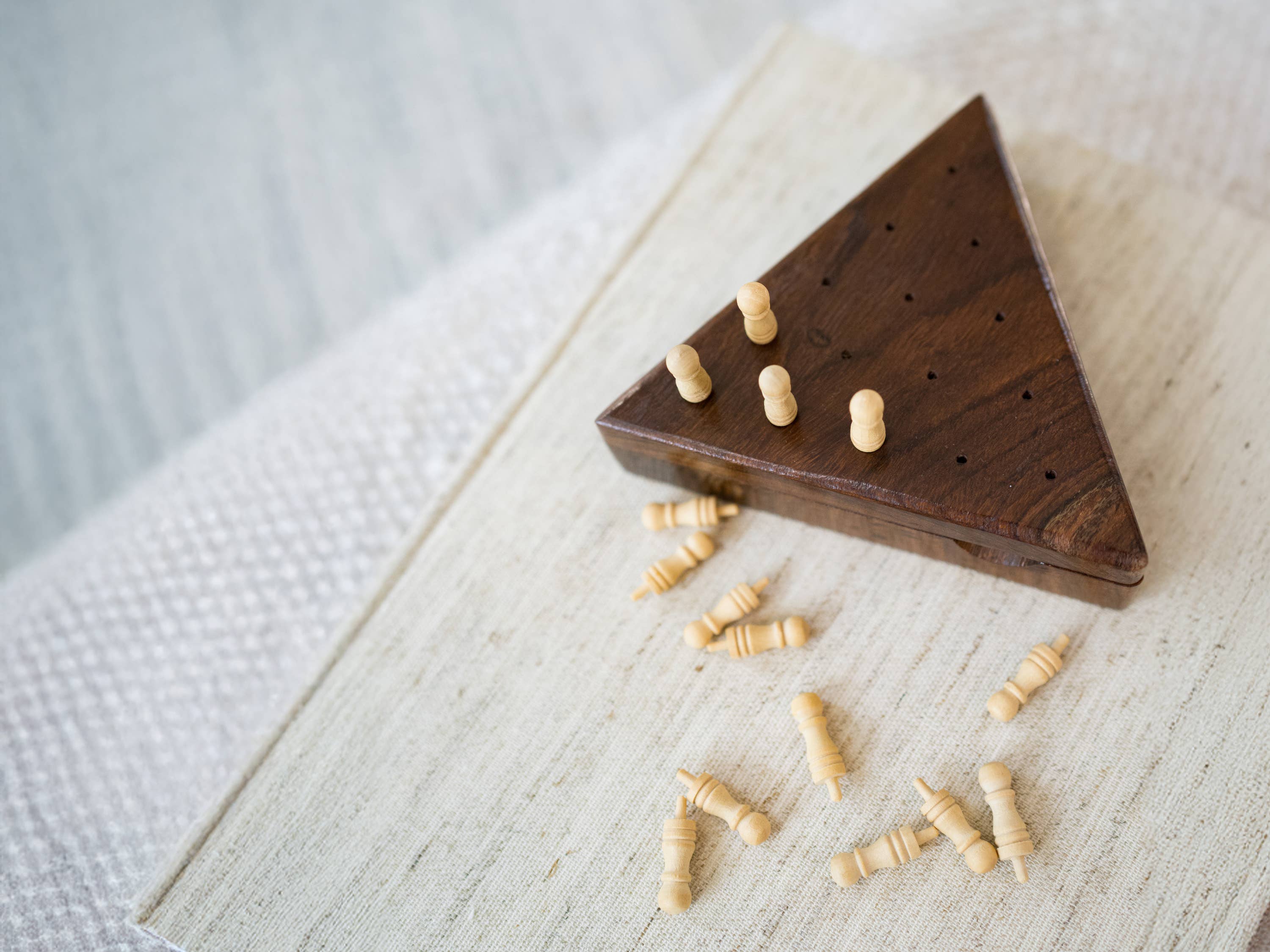 Matr Boomie Fair Trade - Wholesale Board Game - Triangle Peg Board Game - Handcrafted Wood3