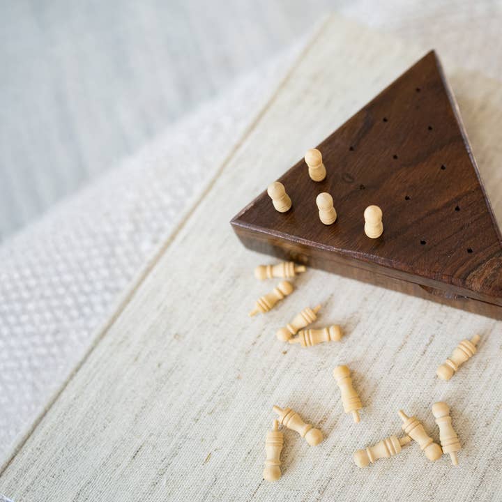 Matr Boomie Fair Trade - Wholesale Board Game - Triangle Peg Board Game - Handcrafted Wood3