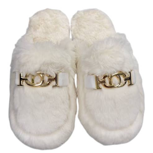 MB SMERWICK SA - Wholesale Slippers - Women's - CHAIN PLUSH INDOOR SLIPPER - CREAM - T.36/41 - MBS03132 0