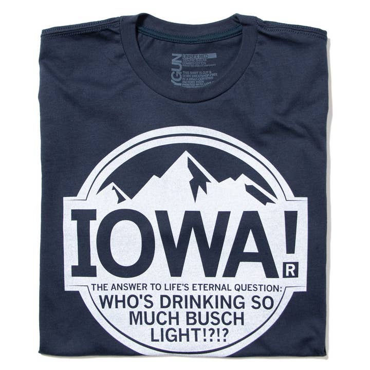 Iowa: Light Beer T-Shirt for wholesale by RAYGUN