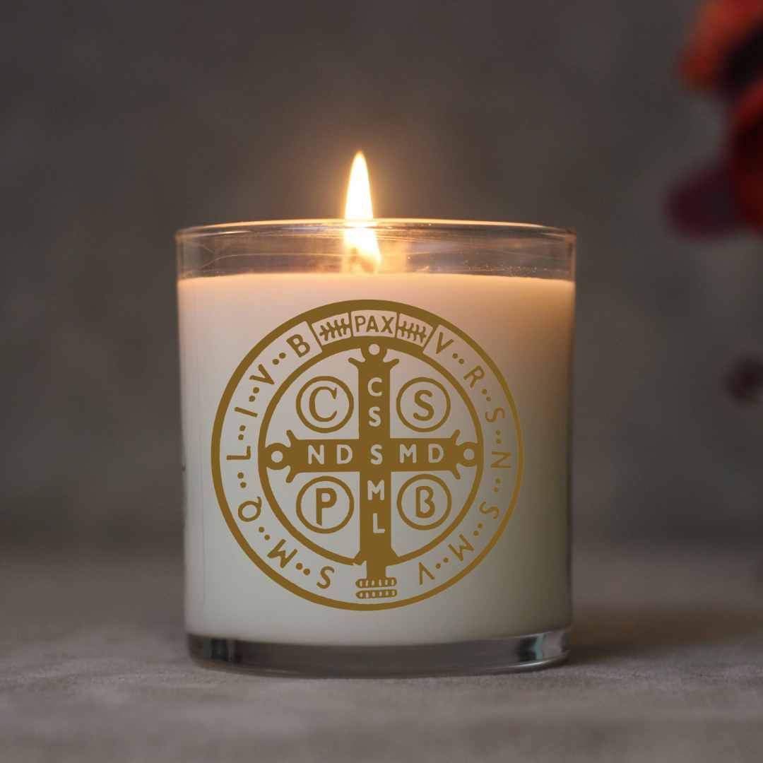 Pax Rosa - Wholesale Jar/Filled Candle - Saint Benedict Medal Candle1