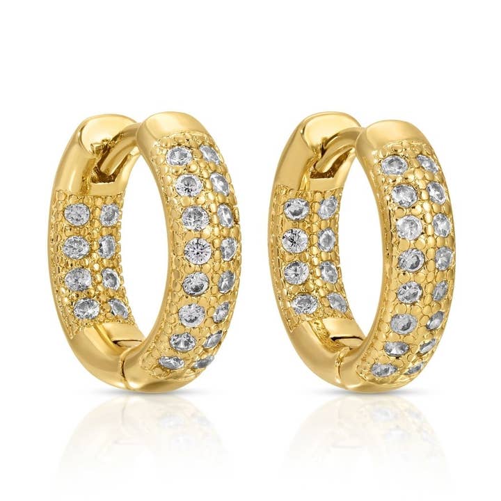 Small Cubic Zirconia Huggies for wholesale by Splendid Iris