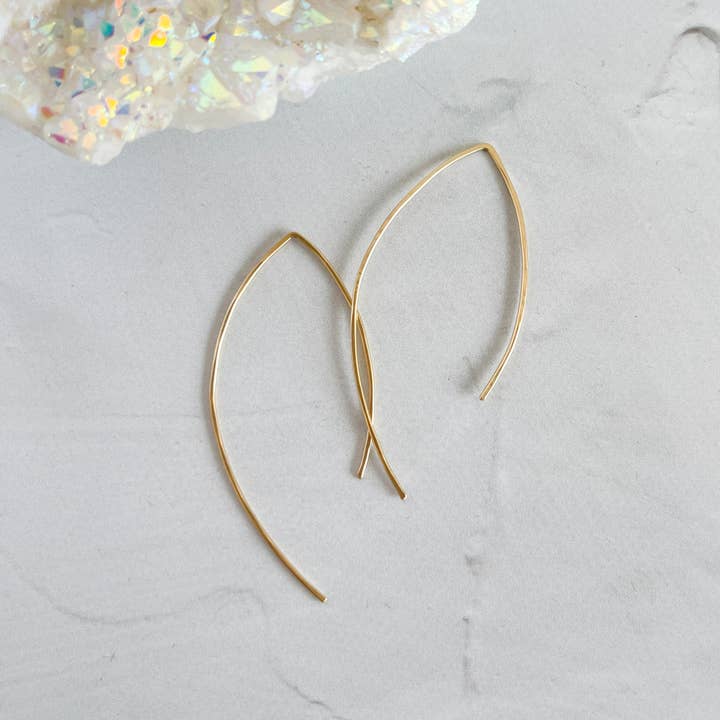 Red Giraffe Designs - Wholesale Dangle Earrings - Minimalist Asymmetric Wire Arch Earrings