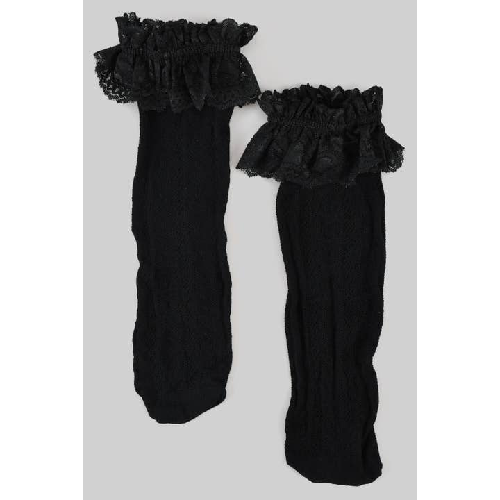 Girly - Wholesale Socks - Women's - FRILLY LACY ANKLE SOCKS1