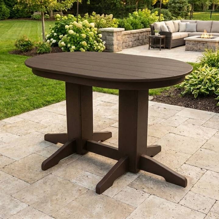 Keystone Amish Co. Poly Composite Oval Outdoor Counter Height Table for wholesale by The Porch Swing Company