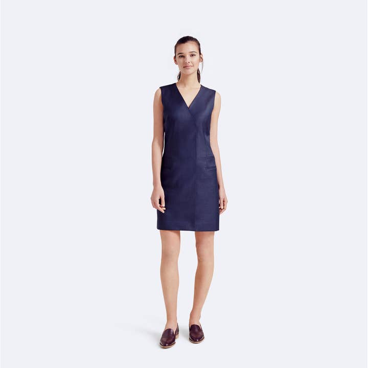 Navy Sasha Dress for wholesale by Rallier