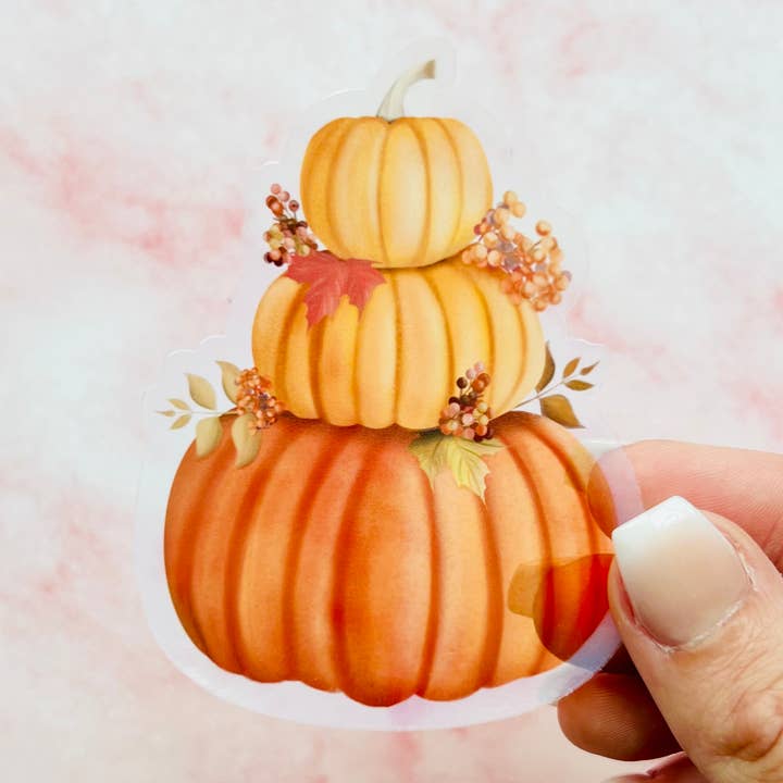 Autocollant transparent à la citrouille pour la vente par Tabs Art Shop