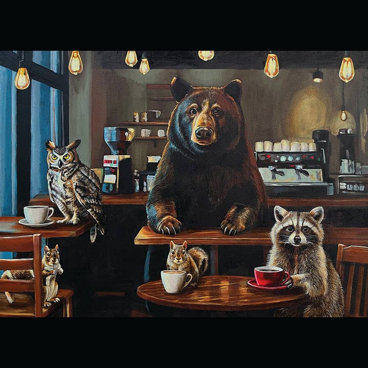 Mini Print with envelope - The Night Cafe for wholesale by Coffeehouse Animals