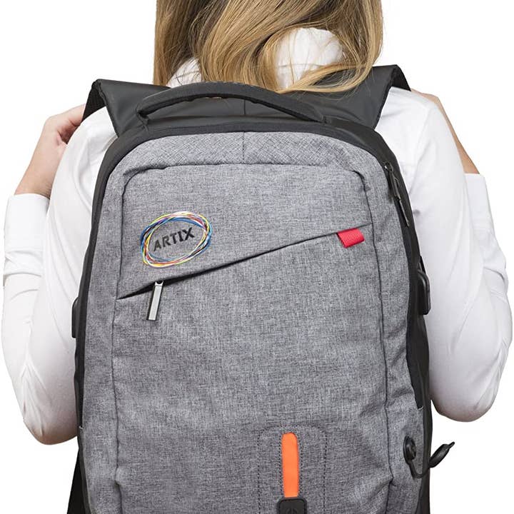 Symphonized - Wholesale Backpack - Unisex - Artix Power Bank Water Resistant Backpack For Laptops, 15.6"