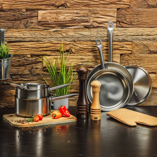 Menastyl - Wholesale Cookware Set - Set of 3 PROFESSIONAL 24/28/30cm stainless steel frying pans1