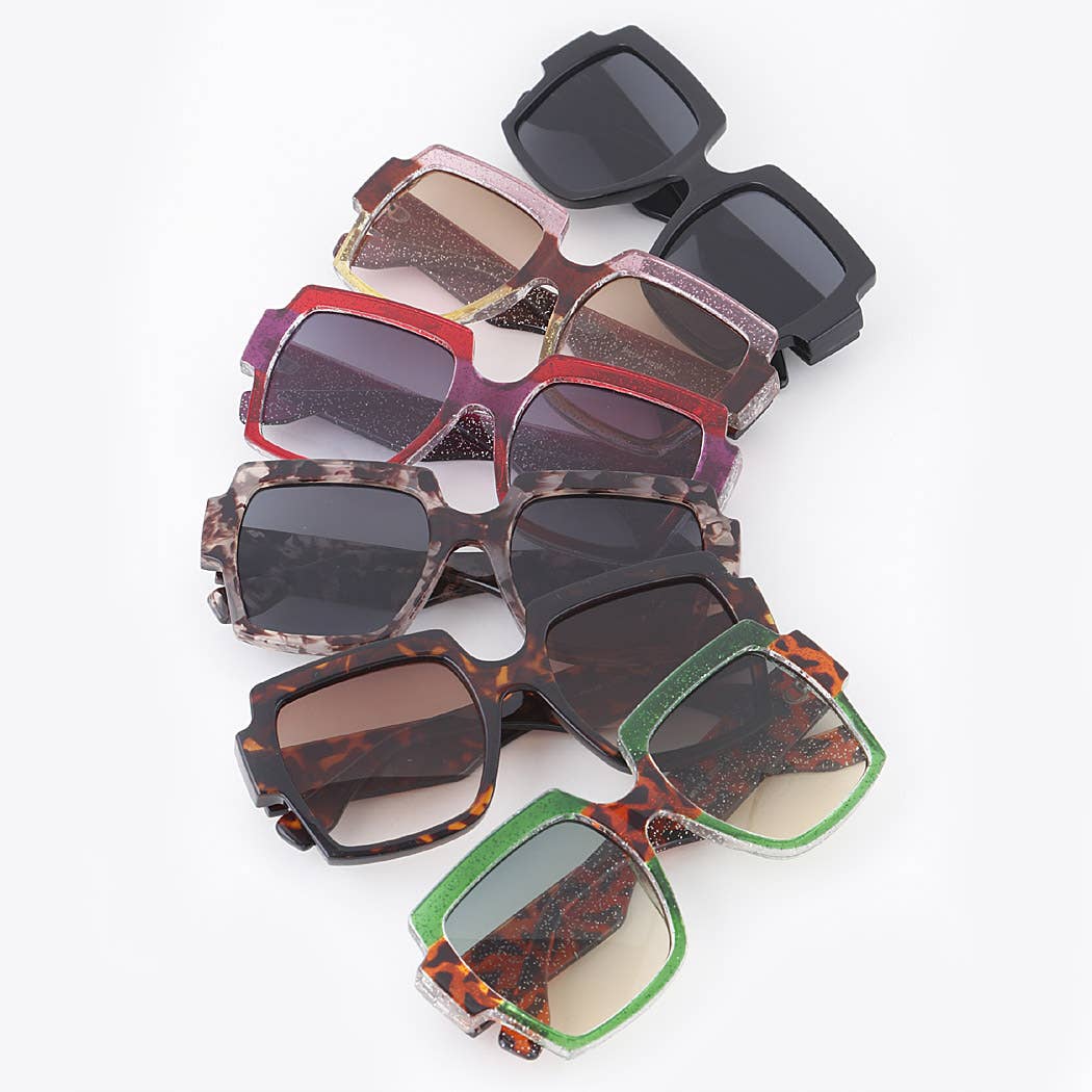 BLANDA Glitter Tortoise solglasögon för wholesale på Faire0