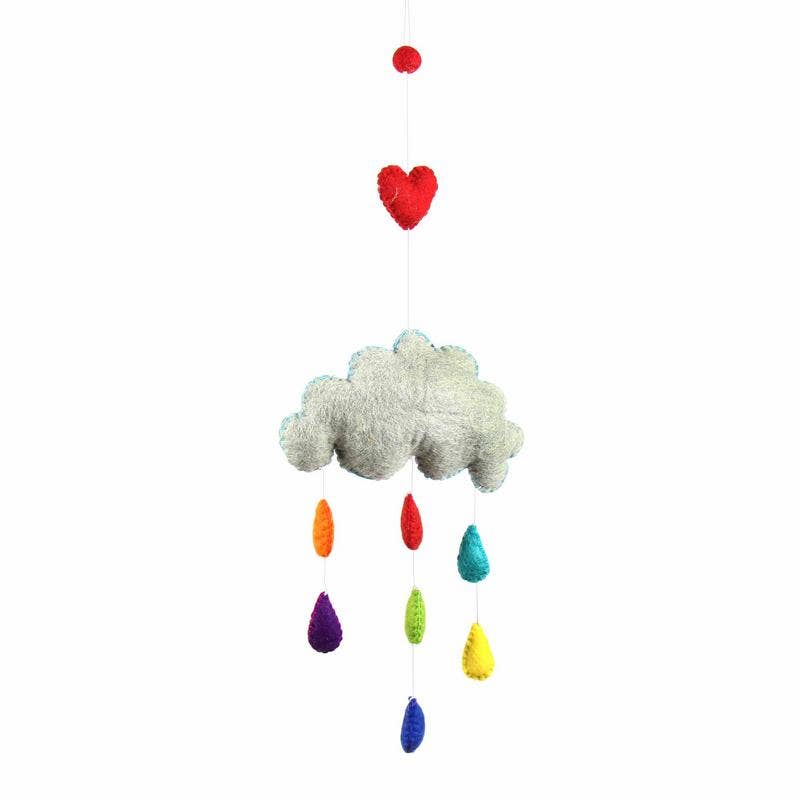 Global Crafts – wholesale Baby mobile – Colorful Raindrops Baby Nursery Felt Mobile0