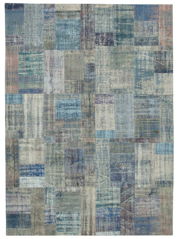 8x11 Blue Patchwork Rug- 32320 for wholesale by RUG N CARPET