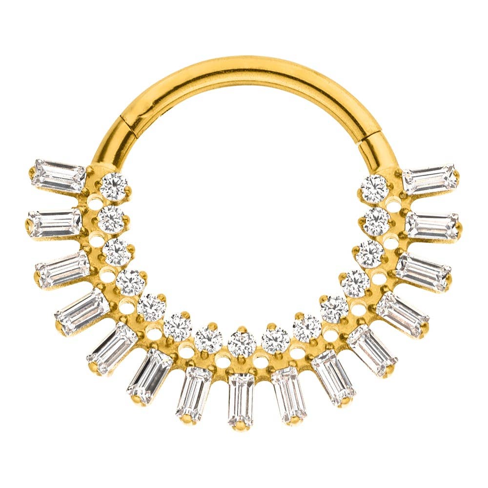 Schmuckgroßhandel - Vente Boucles d'oreille uniques - Clicker piercing deluxe en titane0