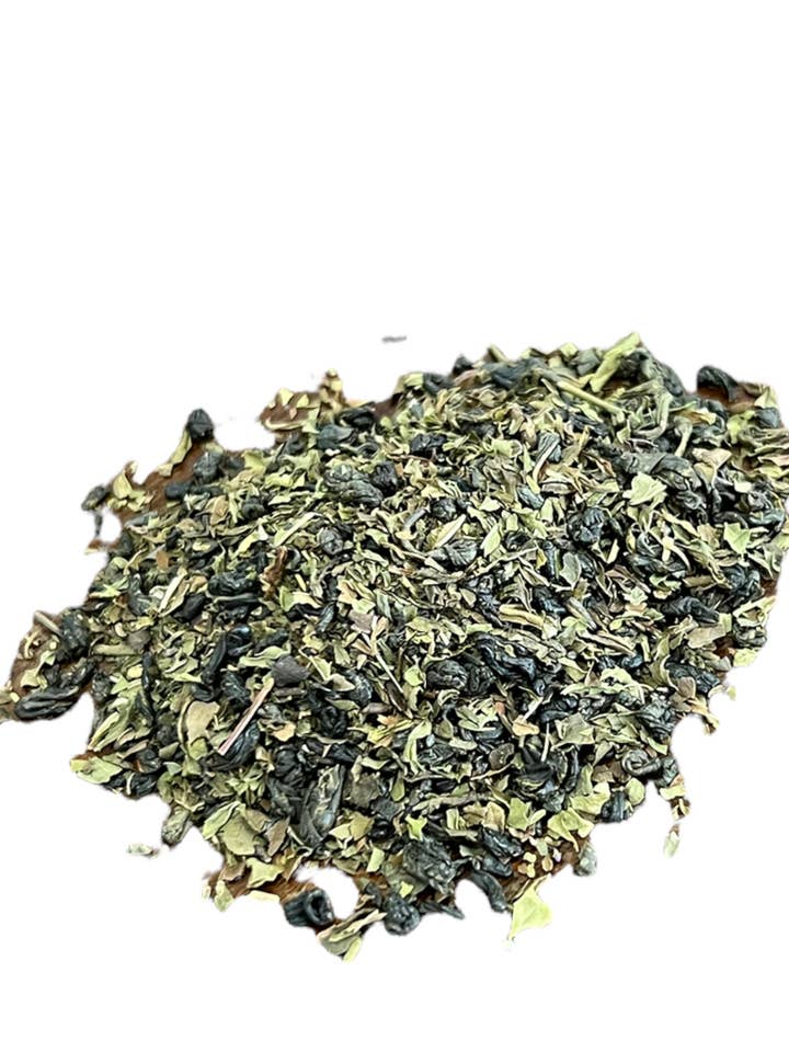 Thé vert à la menthe marocaine en vrac pour la vente par Heart of Texas Tea House, LLC