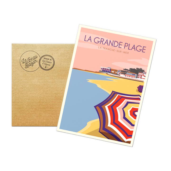 Cartolina LA TRANCHE-SUR-MER La Grande Plage per la vendita all'ingrosso da parte di Le Beau Bazar