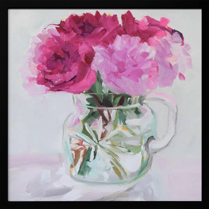 "Pretty In Pink" Framed Textured Wall Art for wholesale by Ready2hangart, Inc.