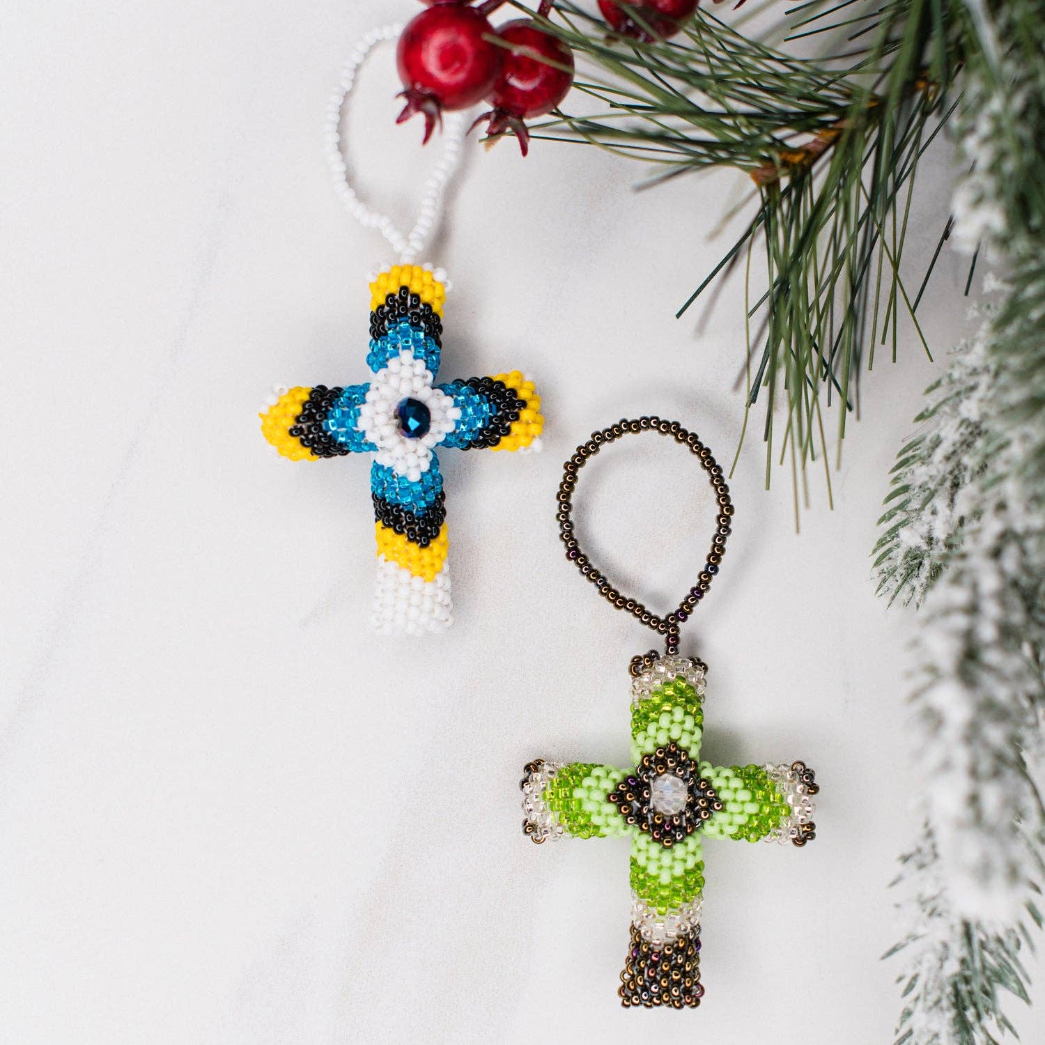 Lucia's Imports - Vendita all'ingrosso Decorazione - Ornamenti con Perline (Acquista 8, ottieni uno GRATIS)2