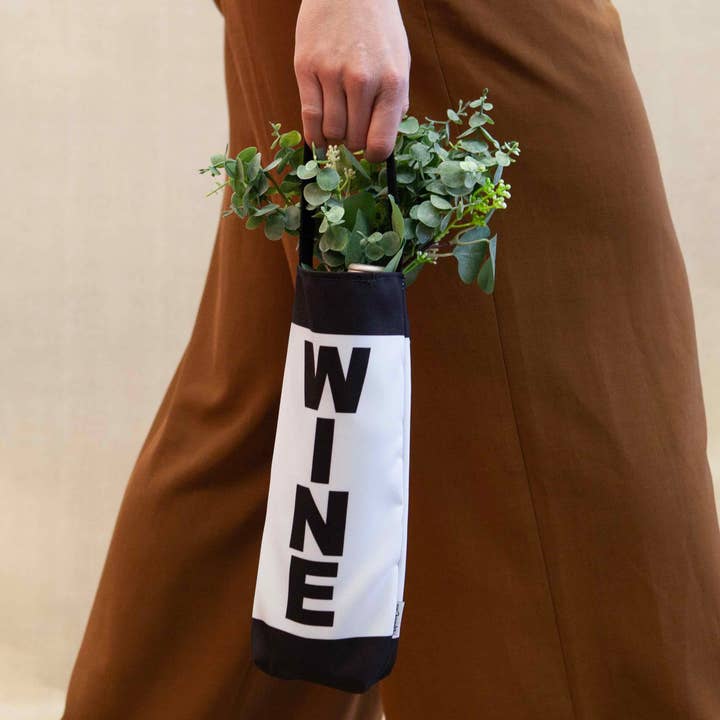 Anne Cate - Vendita all'ingrosso Borse per bottiglie di vino - Borsa da vino in tela con abbreviazione della città di CLE (Cleveland)