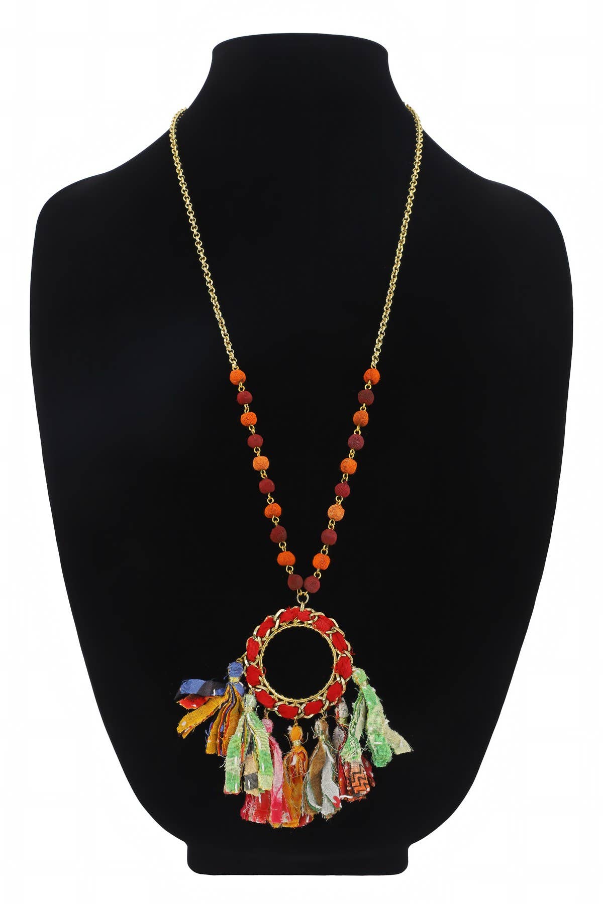 Handmade Chain Link Necklace with Circle Pendant  for wholesale on Faire2