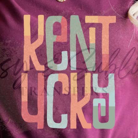 COLORFUL KENTUCKY TRANSFER - DTF Transfer for wholesale by Sassy and Sublime
