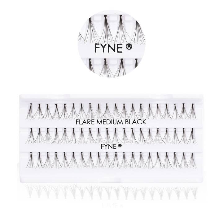 Fine Lines (UK) Ltd - Wholesale False/Fake Eyelashes - Individual Flare Cluster Eyelashes, Medium 617-02