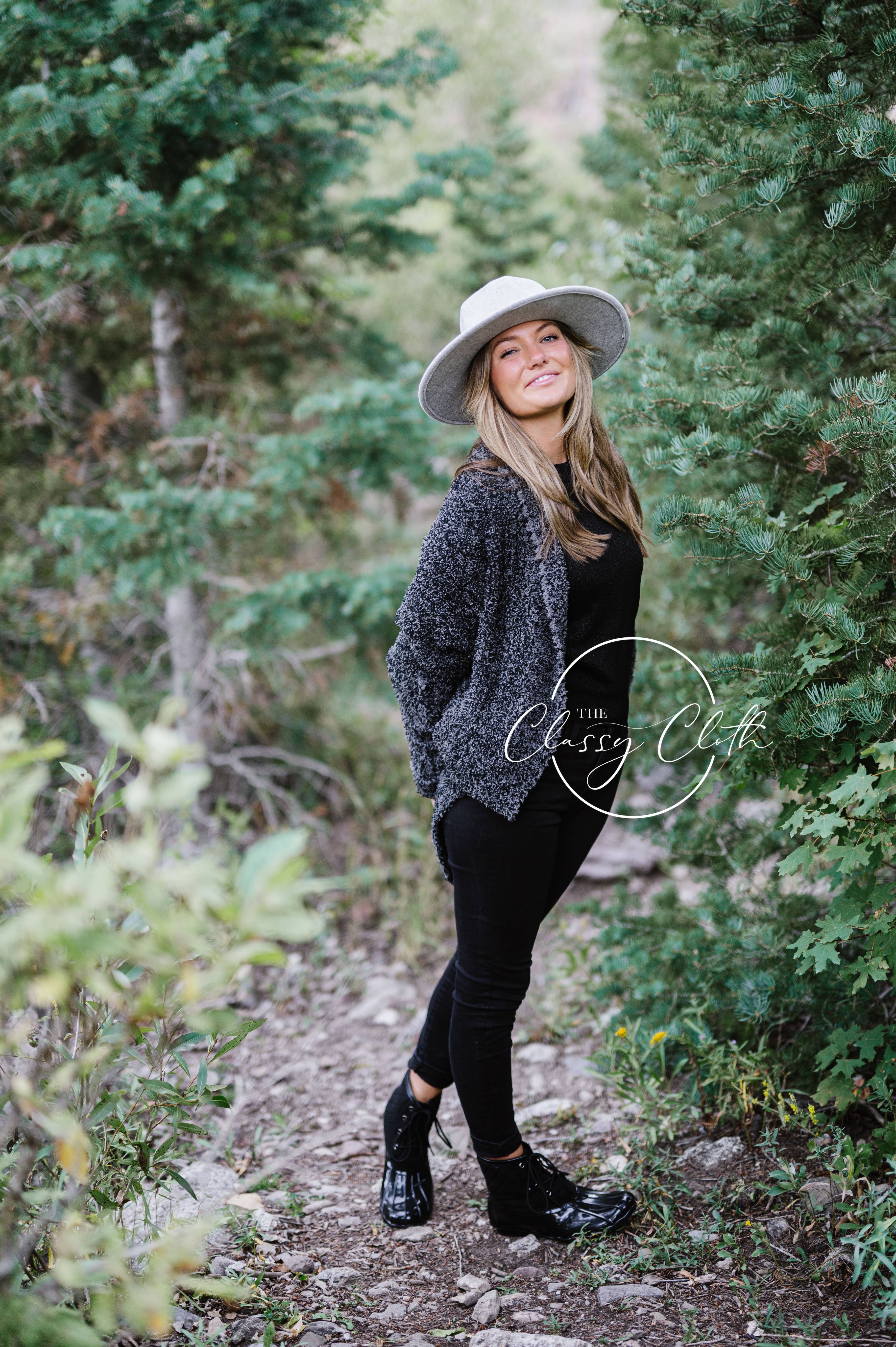 The Classy Cloth WS - Vendita all'ingrosso Cardigan - Donna - Cardigan Luxe - Nero Marled RTS3