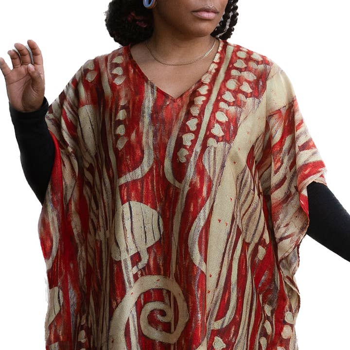 Klimt’s Red Dress Popover - Convertible Art Top for wholesale by Breeke