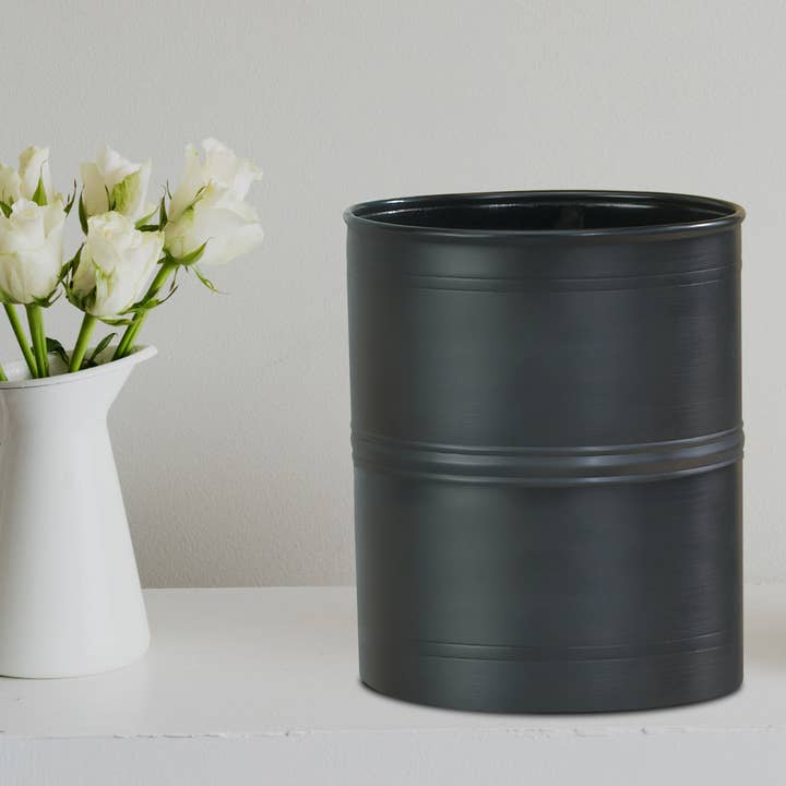 nu steel - Vendita all'ingrosso Cestino/bidone della spazzatura - Cestino per rifiuti Bogart in bronzo e acciaio lucidato ad olio1