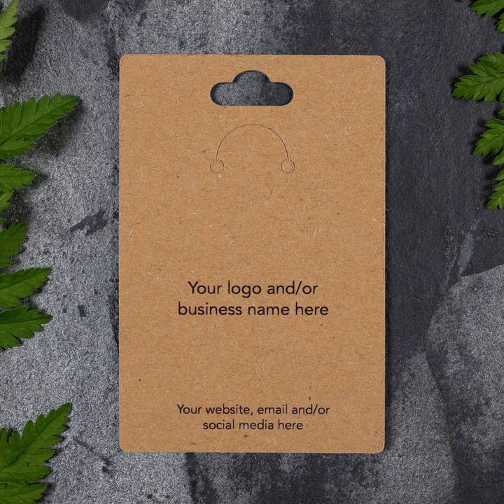 Fernery Designs – wholesale Återförsäljarskyltning – Anpassade tryckta Kraft Nyckelring Displaykort7