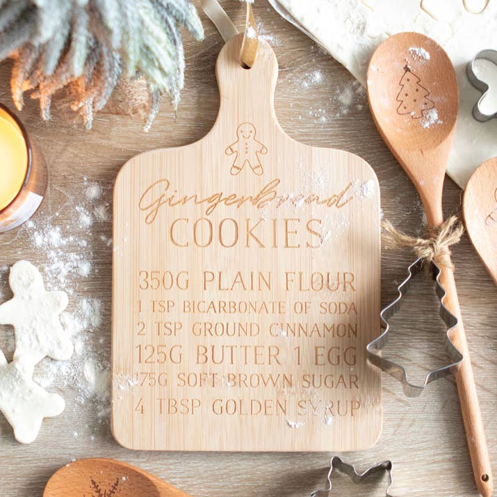 Christmas Gingerbread Cookies Bamboo Serving Board for wholesale by Something Different Wholesale