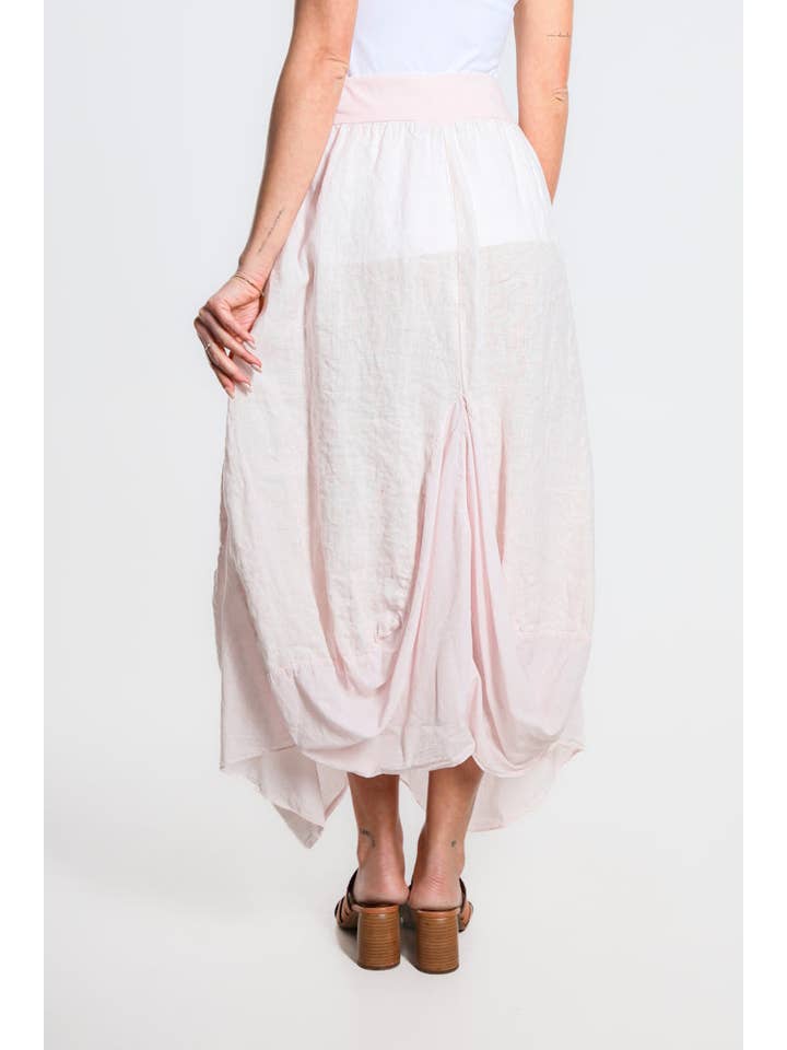 TINA Stephens Italy/Tees By Tina - Wholesale Skirt - Women's - Brenna Cotton/Linen Bunched Pocket Skirt (SL102W)35