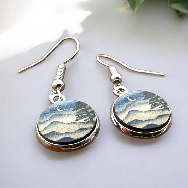 Small Wood Dangle Earrings – Nature Inspired Gift Jewelry for wholesale by Vintage Adventures