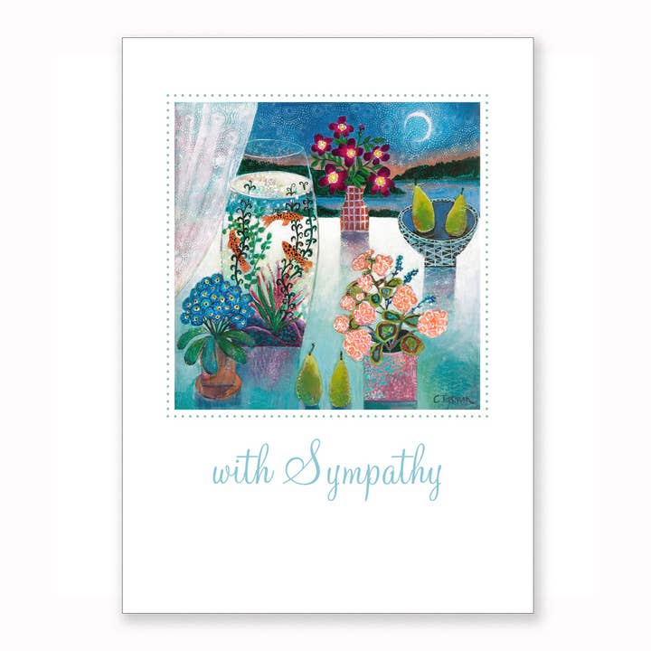 With Sympathy Greeting Card for wholesale by Carrie Tasman