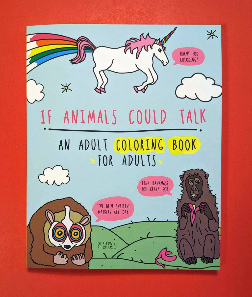 Microcosm Publishing & Distribution - Vente Livre de coloriage et d'activités pour adultes - Si les animaux pouvaient parler : un livre de coloriage pour adultes1