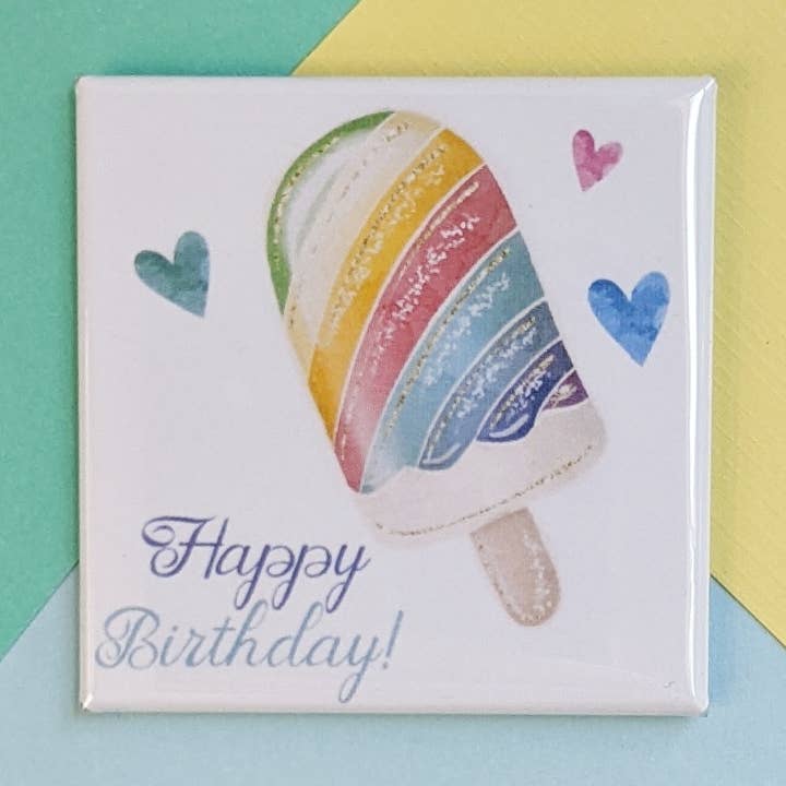 Happy Little Magnet - Happy Birthday Popsicle for wholesale by Stuck Together Magnets