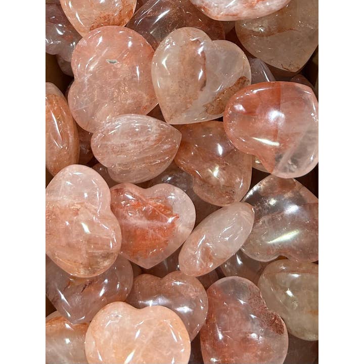 Red Hematoid Small Hearts for wholesale by Quasar Gems USA