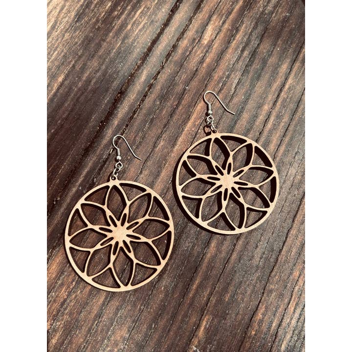 Pendientes Flower Circle para venta al por mayor de Better Wheel Workshop