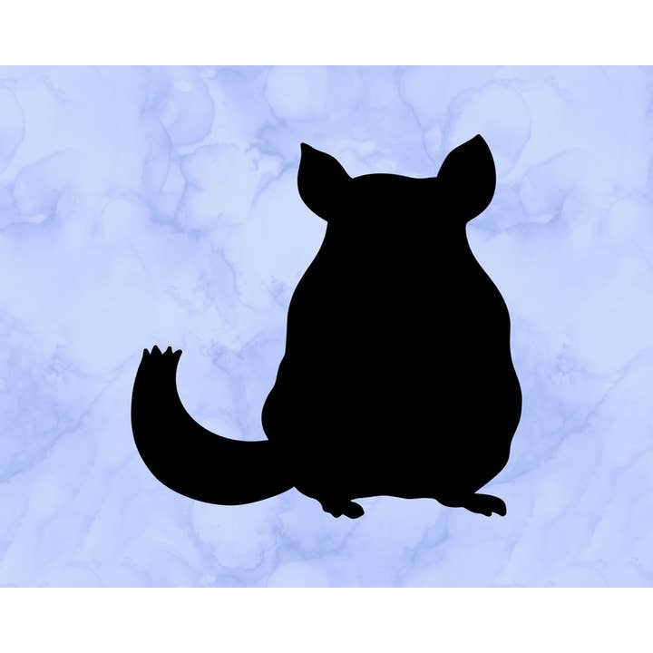 Chinchilla Silhouette Decal (2") for wholesale by Sticking with You