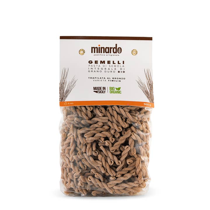 Wholemeal Twins - Organic Durum Wheat Pasta - 500 gr for wholesale by PASTIFICIO MINARDO SRLS
