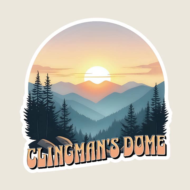 Mountain Sunrise Specialfremstillet Souvenir Klistermærke (M1023) for engroshandel hos Shoreline Summit