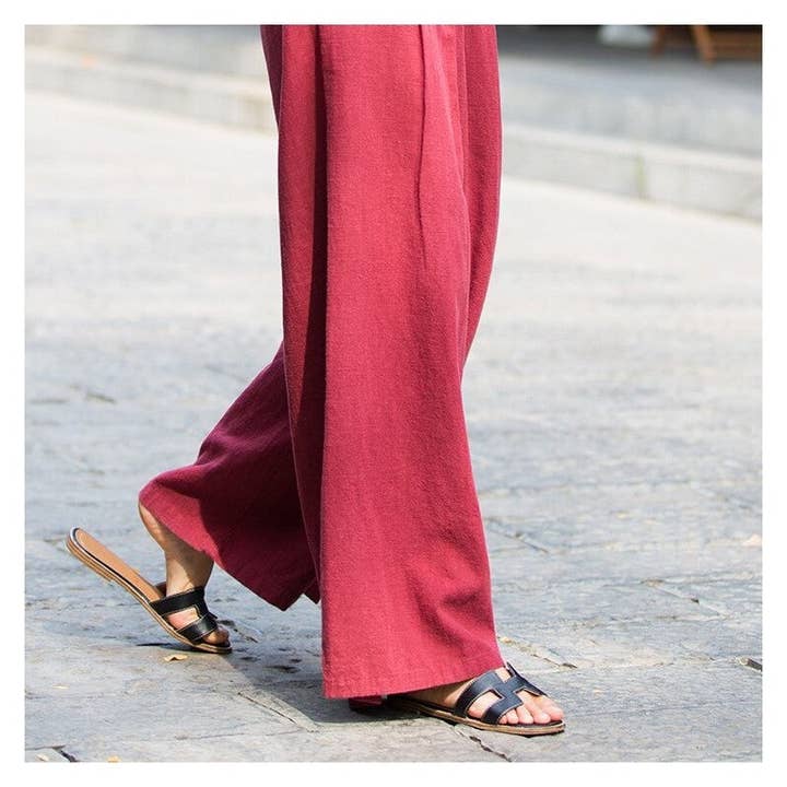 UZ Wholesale Store - Wholesale Pants - Women's - Solid Color Loose Wide Leg Pants2