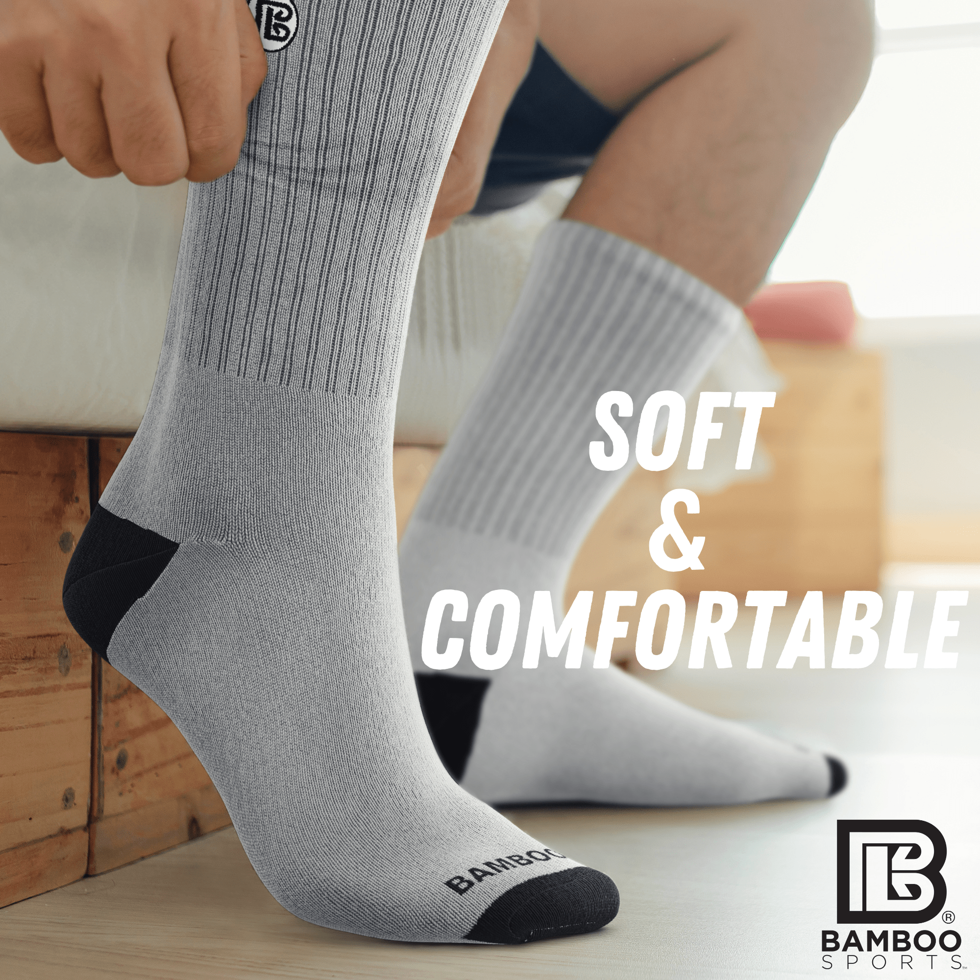 Bamboo Sports - Vendita all'ingrosso Calzini - Uomo - Calzini Premium Bamboo Rayon Crew25