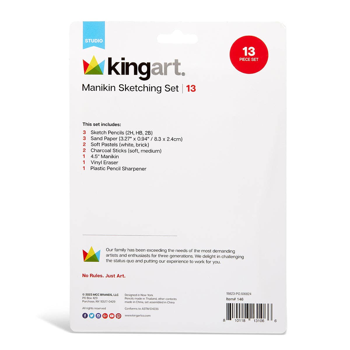 KINGART – wholesale Art set – Child & baby – Sketch & Draw Set 13 pc1